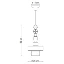 Lampada Lariat C2530 Decò Ferroluce dimensioni