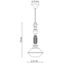 Lampada Lariat C2711 Decò Ferroluce dimensioni