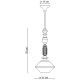 Lampada Lariat C2711 Decò Ferroluce dimensioni