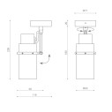 Lei 564.41 Lampada da parete-soffitto Tooy dimensioni