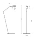 Lei 564.61 Lampada da terra Tooy dimensioni