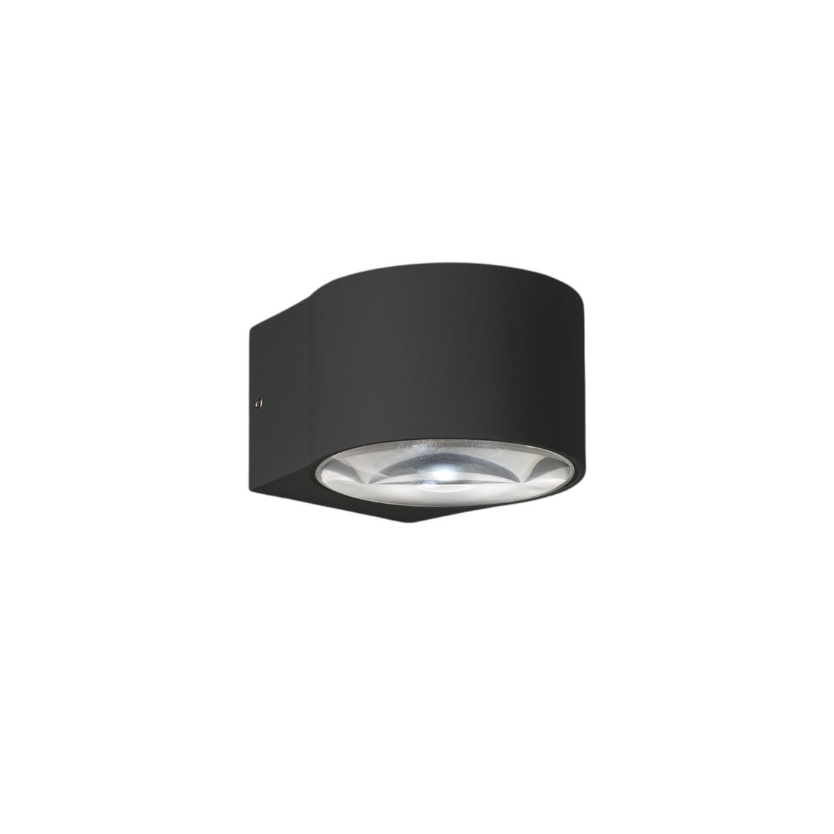Lens lampada da parete Mono-emissione Grigio scuro