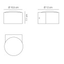 Lens lampada da parete Mono-emissione Grigio scuro Zafferano dimensioni