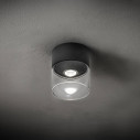 Lens lampada da soffitto Grigio scuro Zafferano ambientazione