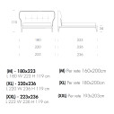 Letto Ambra T7875 Tonin Casa dimensioni
