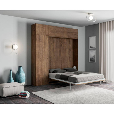Letto matrimoniale Kentaro con colonna - pensile vasistas - pensile sopra colonna