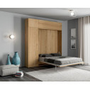 Letto matrimoniale Kentaro con colonna - pensile vasistas - pensile sopra colonna Itamoby quercia natura