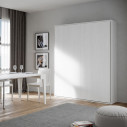 Letto matrimoniale Kentaro verticale a scomparsa Itamoby bianco frassino