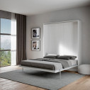 Letto matrimoniale Kentaro verticale a scomparsa Itamoby bianco frassino