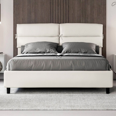 Letto matrimoniale Nandy Bianco con contenitore