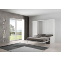Letto matrimoniale Sofà Kentaro Noce con colonna Itamoby bianco frassino