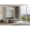 Letto matrimoniale Sofà Kentaro con pensile vasistas Itamoby bianco frassino