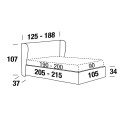 Letto Paris Ring Smart singolo Felis dimensioni