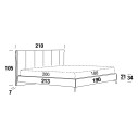 Letto Tim B Ring York matrimoniale Felis dimensioni 180