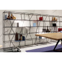 Libreria Lexington 16.58 Bontempi Casa Struttura Acciaio Laccato Nero 