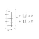 Libreria Libra 0/72-3 Composizione dimensioni Pezzani