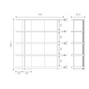 Libreria Zero.16 alta in legno Devina Nais dimensioni