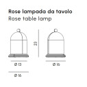 Light Tales Rose lampada da tavolo a batteria Myyour dimensioni