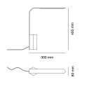 Linear 5291 Lampada da tavolo 9010 novantadieci dimensioni