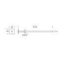 Linescapes Cantilevered lampada da parete Nemo Lighting dimensioni
