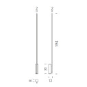 Linescapes lampada da terra Nemo Lighting dimensioni