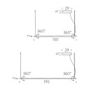 Linescapes Horizontal lampada a sospensione Nemo Lighting dimensioni
