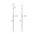 Linescapes Vertical lampada a sospensione Nemo Lighting dimensioni