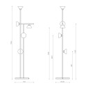 Linfa 565.65 Lampada da terra Tooy dimensioni