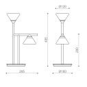 Linfa 565.32 Lampada da tavolo Tooy dimensioni