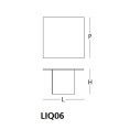 Liquefy Tavolo 120x120x73 Glas dimensioni