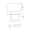Liquefy Tavolo 180x100x73 Glas dimensioni