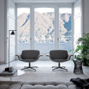 Knoll Lissoni Poltroncina girevole KN01 base antracite ambientazione