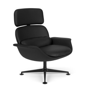 Knoll Lissoni Poltrona girevole con schienale alto reclinabile KN02 base antracite