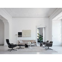 Knoll Lissoni Poltrona girevole con schienale alto reclinabile KN02 base antracite ambientazione