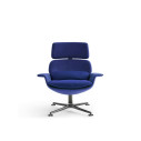 Knoll Lissoni Poltrona girevole con schienale alto reclinabile KN02 base antracite vista