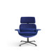 Knoll Lissoni Poltrona girevole con schienale alto reclinabile KN02 base antracite vista