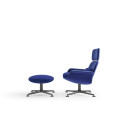 Knoll Lissoni Poltrona girevole con schienale alto reclinabile KN02 base antracite vista