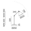 Loft 269.06.OF lampada da tavolo Il Fanale dimensioni