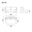 Loll Divano modulare Composizione 12 Gervasoni dimensioni modulo Loll 134