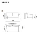 Loll Divano modulare Composizione 12 Gervasoni dimensioni modulo Loll 135 R