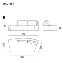 Loll Divano modulare Composizione 12 Gervasoni dimensioni modulo Loll 136 R