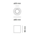 Lonia Big 2547 lampada a parete 9010 novantadieci dimensioni
