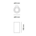 Lonia XL 2541 lampada a parete 9010 novantadieci dimensioni