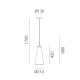 Artemide Look At Me 21 lampada a sospensione dimensioni