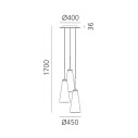 Artemide Look At Me Cluster 21 lampada a sospensione dimensioni