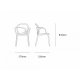 Loop Chair con Cuscino Set 2 Pezzi Qeeboo dimensioni