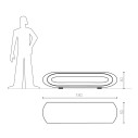 Loop panca con luce Serralunga dimensioni
