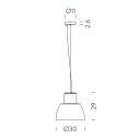 Lorosae Ø 30 lampada a sospensione Nemo dimensioni