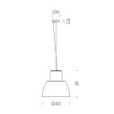 Lorosae Ø 40 lampada a sospensione Nemo dimensioni