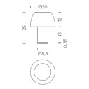Lorosae lampada da tavolo Nemo dimensioni